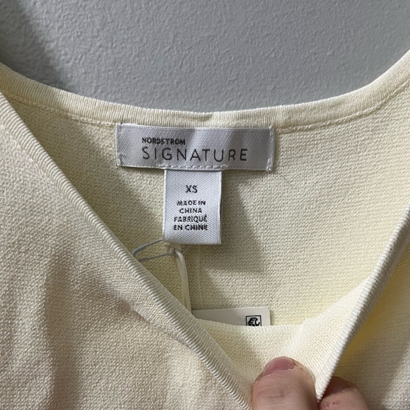 Nordstrom Signature‎ mixes media ivory tank maxi dress NWT - Picture 4 of 5